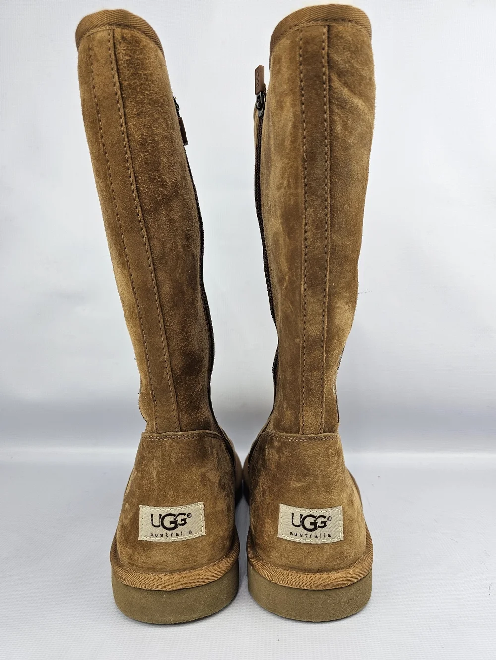 UGG Australia Women's Chestnut Sunset Floral Embroidered Zipper Suede Boots 7 - Picture 4 of 9